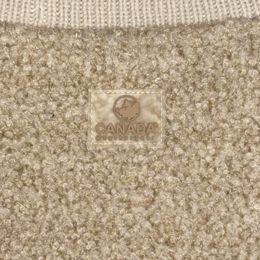 Canada Weather Gear Cape Double Zip Front Closure Boucle Texture One Size - Picture 12 of 16
